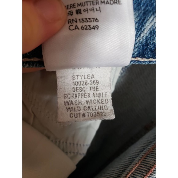 Mother Superior The Scrapper Ankle Wicked Wild Calling Jeans 26 - Picture 6 of 6